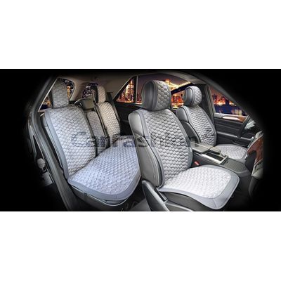 Накидки на сиденья автомобиля CAPRI PLUS комплект, нубук, серый, серый, светло-серый Накидки на сиденья автомобиля CAPRI PLUS комплект, нубук, серый, серый, светло-серый