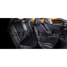 Накидки на сиденья автомобиля MONACO PLUS комплект, велюр/экокожа, чёрный, чёрный, серый, серый Накидки на сиденья автомобиля MONACO PLUS комплект, велюр/экокожа, чёрный, чёрный, серый, серый