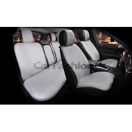 Накидки на сиденья автомобиля VERONA PLUS комплект, шёлк, светло-серый, тёмно-серый, светло-серый