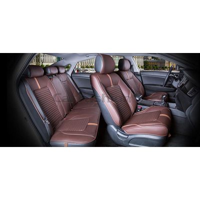 Каркасные накидки 3D на сиденья автомобиля SECTOR LEATHER PLUS комплект, экокожа, коричневый Каркасные накидки 3D на сиденья автомобиля SECTOR LEATHER PLUS комплект, экокожа, коричневый