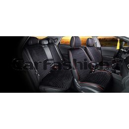 Накидки на сиденья автомобиля MONACO PLUS комплект, велюр/экокожа, чёрный, чёрный, красный, красный Накидки на сиденья автомобиля MONACO PLUS комплект, велюр/экокожа, чёрный, чёрный, красный, красный