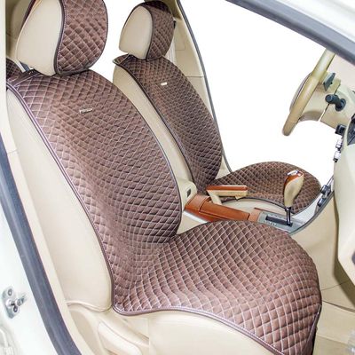 Накидки на сиденья автомобиля PALERMO передние, капрон, тёмно-серый, светло-серый