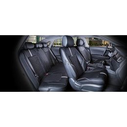 Каркасные накидки 3D на сиденья автомобиля SECTOR LEATHER PLUS комплект, экокожа, светло-серый, чёрный, чёрный Каркасные накидки 3D на сиденья автомобиля SECTOR LEATHER PLUS комплект, экокожа, светло-серый, чёрный, чёрный