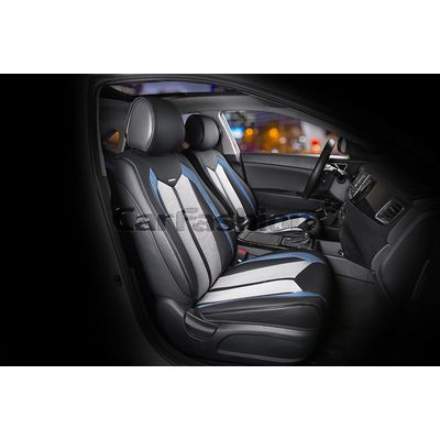 Каркасные накидки 3D на сиденья автомобиля URBAN передние, экокожа/твид, чёрный, серый, синий Каркасные накидки 3D на сиденья автомобиля URBAN передние, экокожа/твид, чёрный, серый, синий