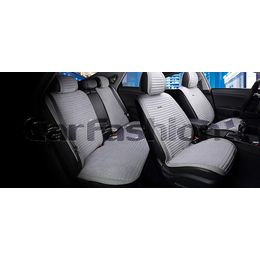 Накидки на сиденья автомобиля MONACO PLUS комплект, велюр/экокожа, серый Накидки на сиденья автомобиля MONACO PLUS комплект, велюр/экокожа, серый