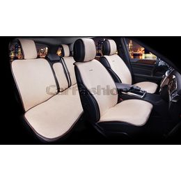 Накидки на сиденья автомобиля VERONA PLUS комплект, шёлк, бежевый, коричневый, бежевый