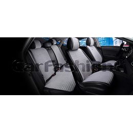 Накидки на сиденья автомобиля MONACO PLUS комплект, велюр/экокожа, чёрный, серый, серый, серый Накидки на сиденья автомобиля MONACO PLUS комплект, велюр/экокожа, чёрный, серый, серый, серый