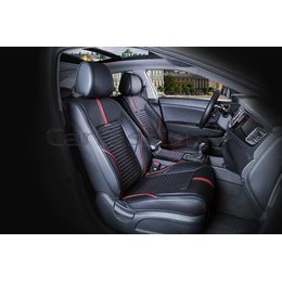Каркасные накидки 3D на сиденья автомобиля SECTOR LEATHER передние, экокожа, красный, чёрный, чёрный Каркасные накидки 3D на сиденья автомобиля SECTOR LEATHER передние, экокожа, красный, чёрный, чёрный