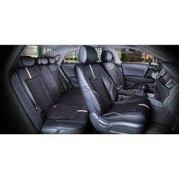 Каркасные накидки 3D на сиденья автомобиля SECTOR LEATHER PLUS комплект, экокожа, бежевый, чёрный, чёрный Каркасные накидки 3D на сиденья автомобиля SECTOR LEATHER PLUS комплект, экокожа, бежевый, чёрный, чёрный
