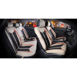 Каркасные накидки 3D на сиденья автомобиля URBAN PLUS комплект, экокожа/твид, бежевый, чёрный, светло-коричневый Каркасные накидки 3D на сиденья автомобиля URBAN PLUS комплект, экокожа/твид, бежевый, чёрный, светло-коричневый