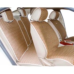 Накидки на сиденья автомобиля PALERMO PLUS комплект, капрон, коричневый, бежевый