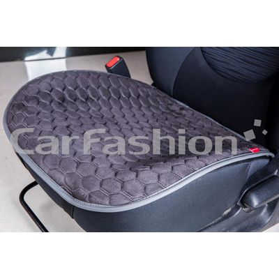 Накидка на сиденье автомобиля STALKER MINI переднее, замша, тёмно-серый, чёрный, тёмно-серый