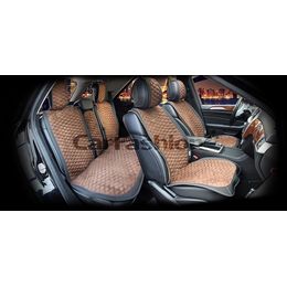 Накидки на сиденья автомобиля CAPRI PLUS комплект, нубук, чёрный, коричневый, коричневый