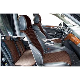 Накидки на сиденья автомобиля TARGET PLUS комплект, велюр, коричневый