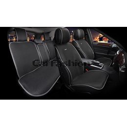 Накидки на сиденья автомобиля VERONA PLUS комплект, шёлк, чёрный, тёмно-серый, чёрный