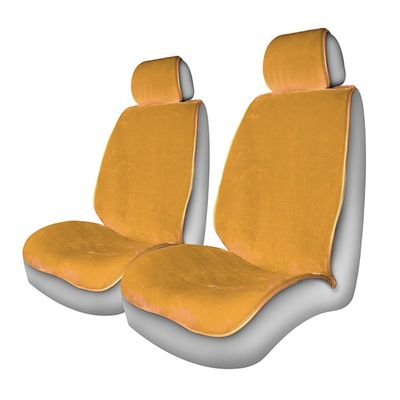 Накидки на сиденья автомобиля ALPACA передние, искусственный мех, тёмно-бежевый