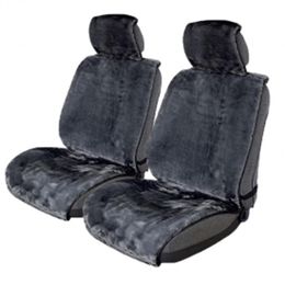 Накидки на сиденья автомобиля ARCTICA передние, искусственный мех, серый