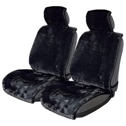 Накидки на сиденья автомобиля ARCTICA передние, искусственный мех, чёрный
