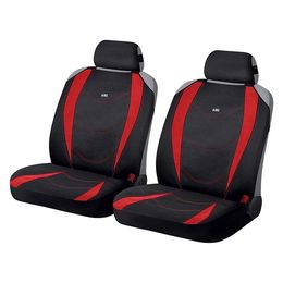 Накидки на сиденья автомобиля CRUISE FRONT передние, алькантара, чёрно-красный