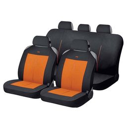 Накидки на сиденья автомобиля VERTICAL комплект, полиэстер, оранжевый, чёрный, оранжевый, оранжевый