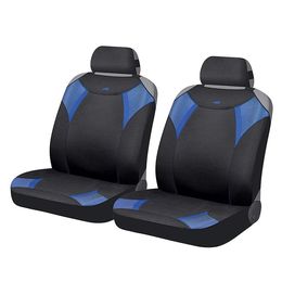 Накидки на сиденья автомобиля VIPER FRONT передние, полиэстер, чёрный, синий, синий