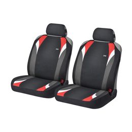 Накидки на сиденья автомобиля FORMULA FRONT передние, трикотаж, красный, чёрный