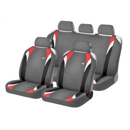 Накидки на сиденья автомобиля FORMULA PLUS комплект, трикотаж, красный, тёмно-серый