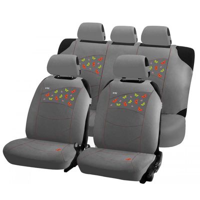 Накидки на сиденья автомобиля BUTTERFLIES PLUS комплект, трикотаж, серый