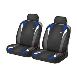 Накидки на сиденья автомобиля FORMULA FRONT передние, трикотаж, голубой, чёрный