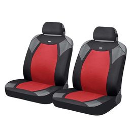 Накидки на сиденья автомобиля VIPER FRONT передние, полиэстер, красный, чёрный, серый