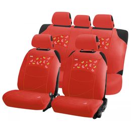 Накидки на сиденья автомобиля BUTTERFLIES PLUS комплект, трикотаж, красный