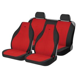 Накидки на сиденья автомобиля SHUTTLE комплект, трикотаж, красный, чёрный