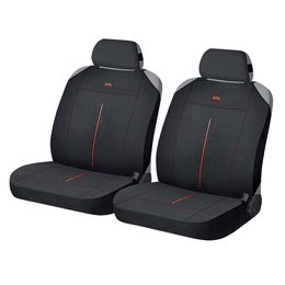 Накидки на сиденья автомобиля VERTICAL FRONT передние, полиэстер, чёрный, чёрный, оранжевый, оранжевый