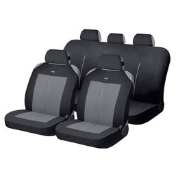 Накидки на сиденья автомобиля VERTICAL комплект, полиэстер, серый, чёрный, серый, серебристый