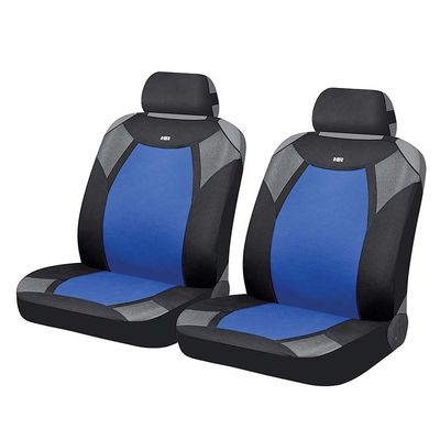 Накидки на сиденья автомобиля VIPER FRONT передние, полиэстер, синий, чёрный, серый