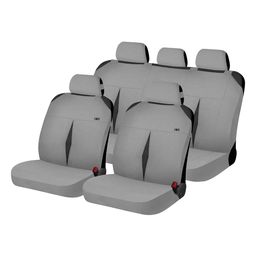 Накидки на сиденья автомобиля KARAT PLUS комплект, трикотаж, светло-серый , тёмно-серый