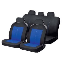 Накидки на сиденья автомобиля VERTICAL комплект, полиэстер, синий, чёрный, синий, синий