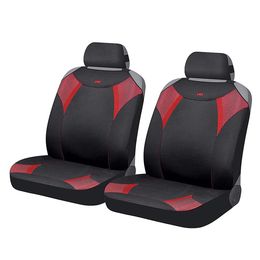 Накидки на сиденья автомобиля VIPER FRONT передние, полиэстер, чёрный, красный, красный