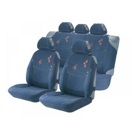Накидки на сиденья автомобиля LORAIN PLUS комплект, джинсовая ткань, синий