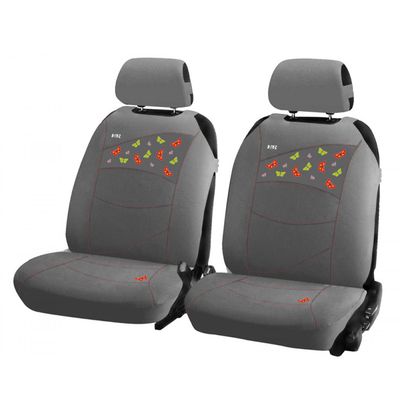 Накидки на сиденья автомобиля BUTTERFLIES FRONT передние, трикотаж, серый