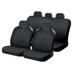 Накидки на сиденья автомобиля CROSS комплект, полиэстер, чёрный, чёрный, светло-серый