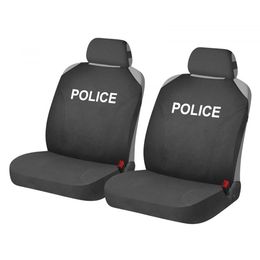 Накидки на сиденья автомобиля HOTPRINT POLICE передние, трикотаж, чёрный