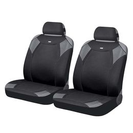 Накидки на сиденья автомобиля VIPER FRONT передние, полиэстер, чёрный, чёрный, серый
