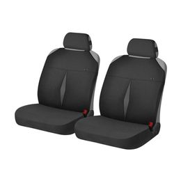 Накидки на сиденья автомобиля KARAT FRONT передние, трикотаж, тёмно-серый, чёрный
