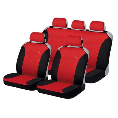 Накидки на сиденья автомобиля MAGIC PLUS комплект, трикотаж, красный, чёрный