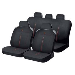 Накидки на сиденья автомобиля VERTICAL комплект, полиэстер, чёрный, чёрный, оранжевый, оранжевый