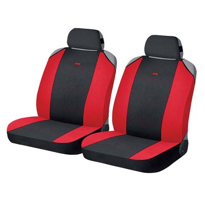 Накидки на сиденья автомобиля CROSS FRONT передние, полиэстер, чёрный, красный, красный