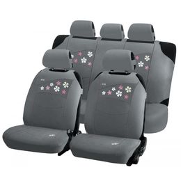 Накидки на сиденья автомобиля FLOWERS PLUS комплект, трикотаж, серый