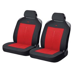 Накидки на сиденья автомобиля VERTICAL FRONT передние, полиэстер, красный, чёрный, красный, красный