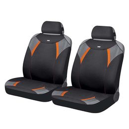 Накидки на сиденья автомобиля VIPER FRONT передние, полиэстер, чёрный, оранжевый, серый